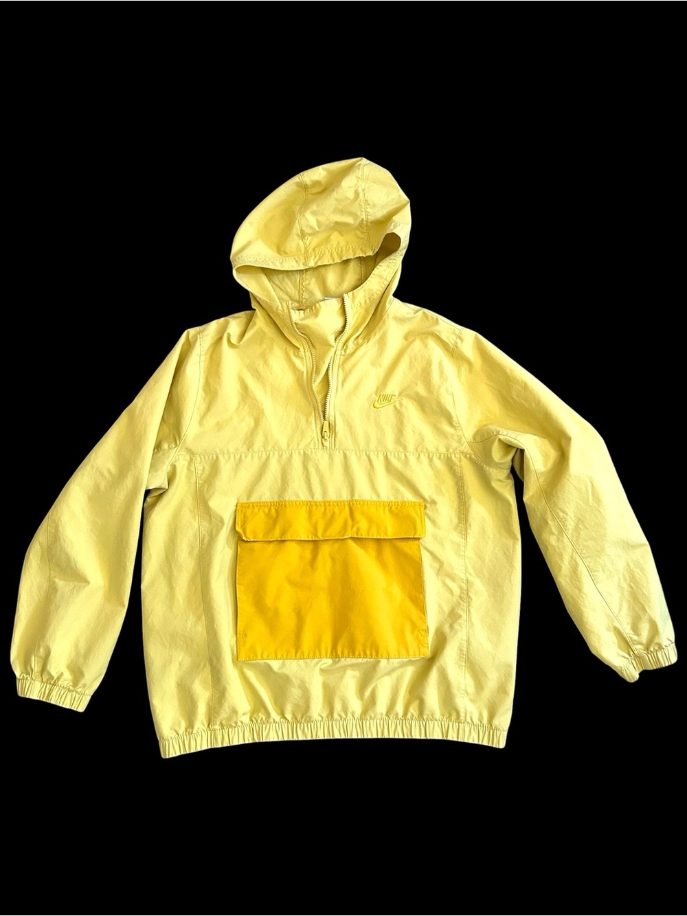 Nike Yellow Hooded Anorak Rain Jacket